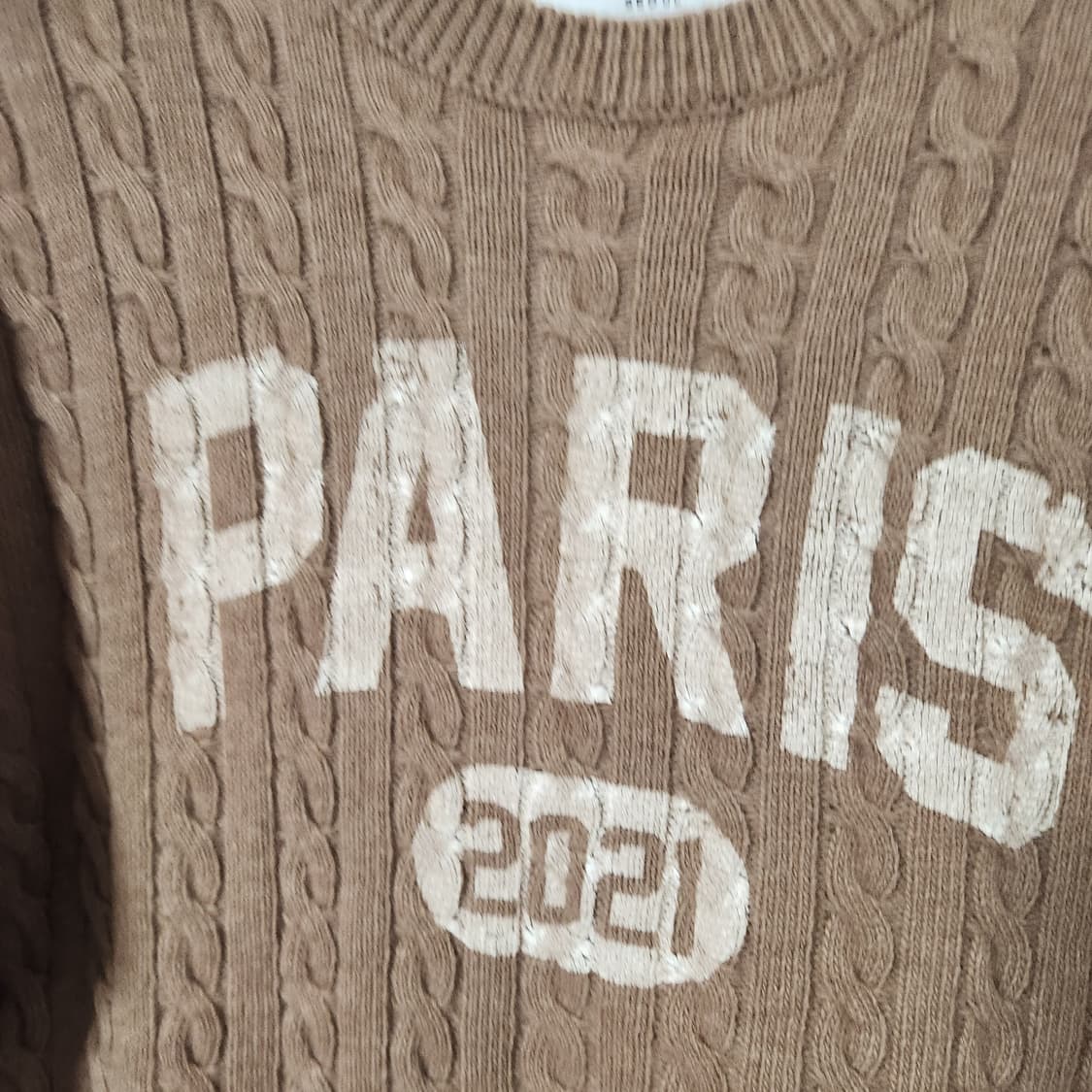 J63 [F] De VENTI 빈티지프린팅 꽈배기니트
 상품이미지2