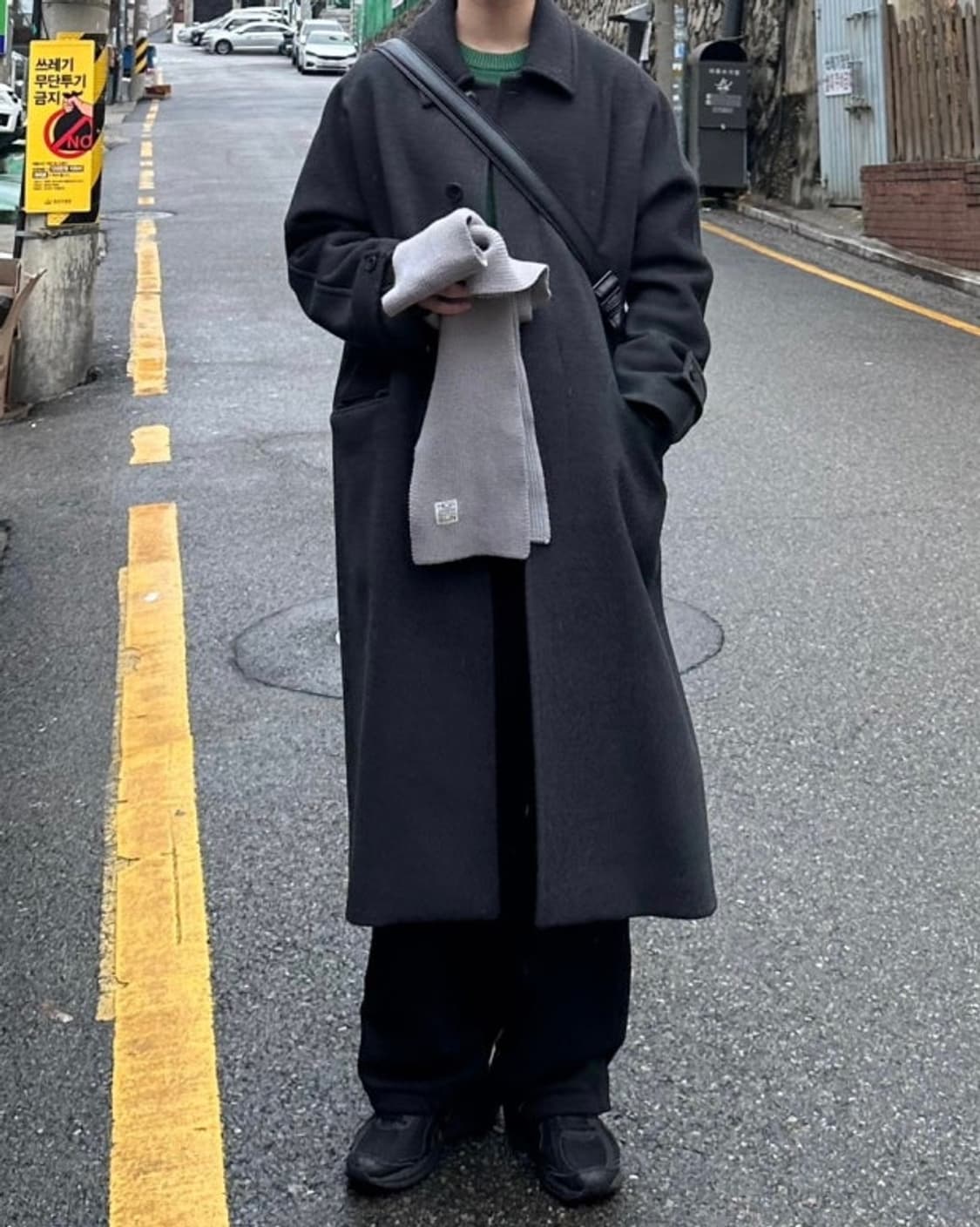 Begin 2.0.2 비긴202 프렌치 슬리브 발마칸 코트 차콜 그레이  상품이미지4