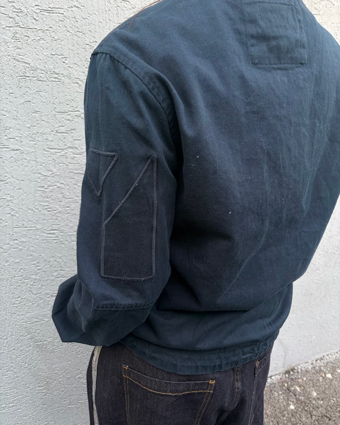 90s POLO navy cotton ma-1 bluson jacket 상품이미지4