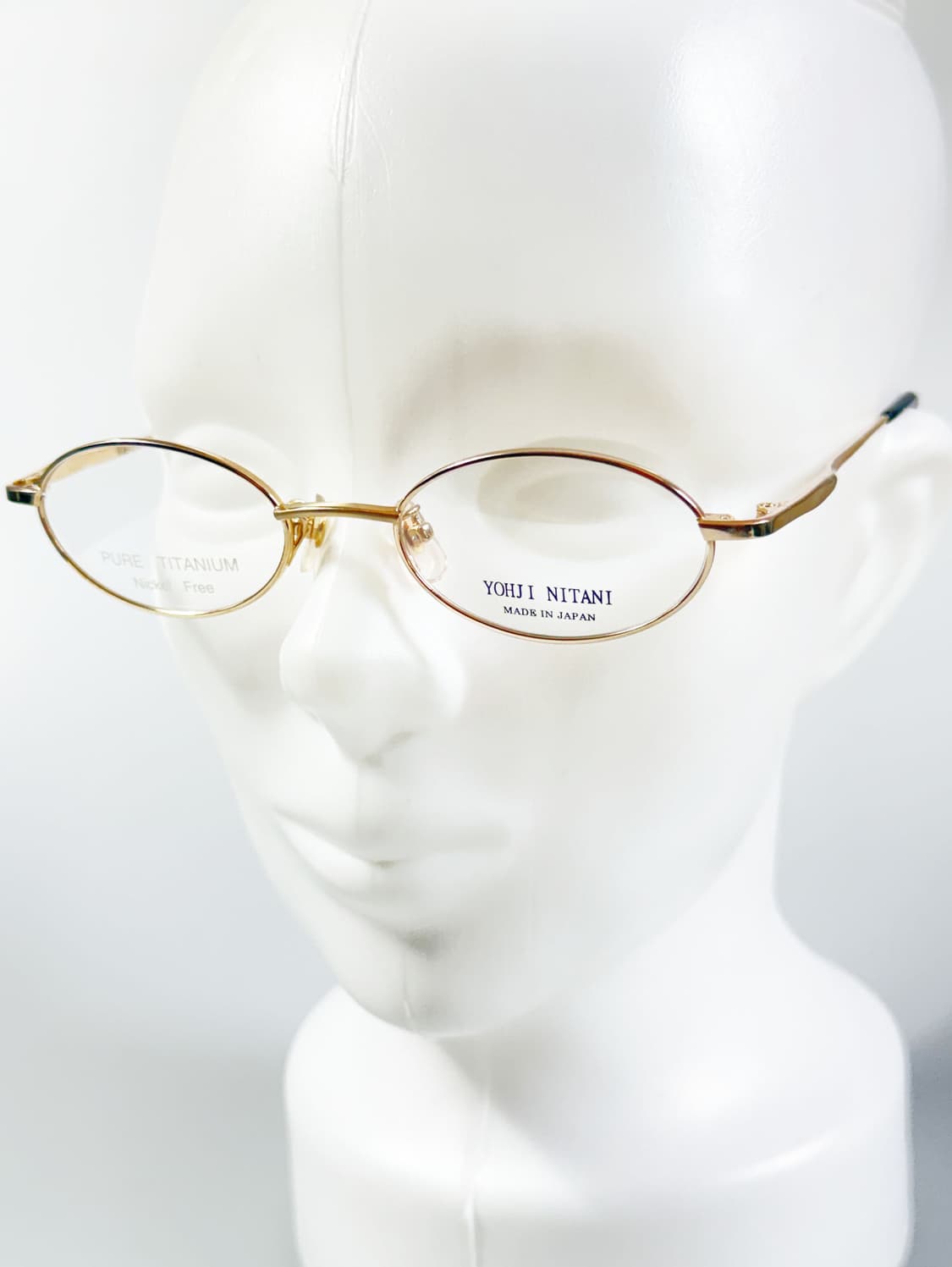 일본제 YOHJI NITANI 골드 티타늄 슬림 오벌 빈티지 안경 상품이미지8