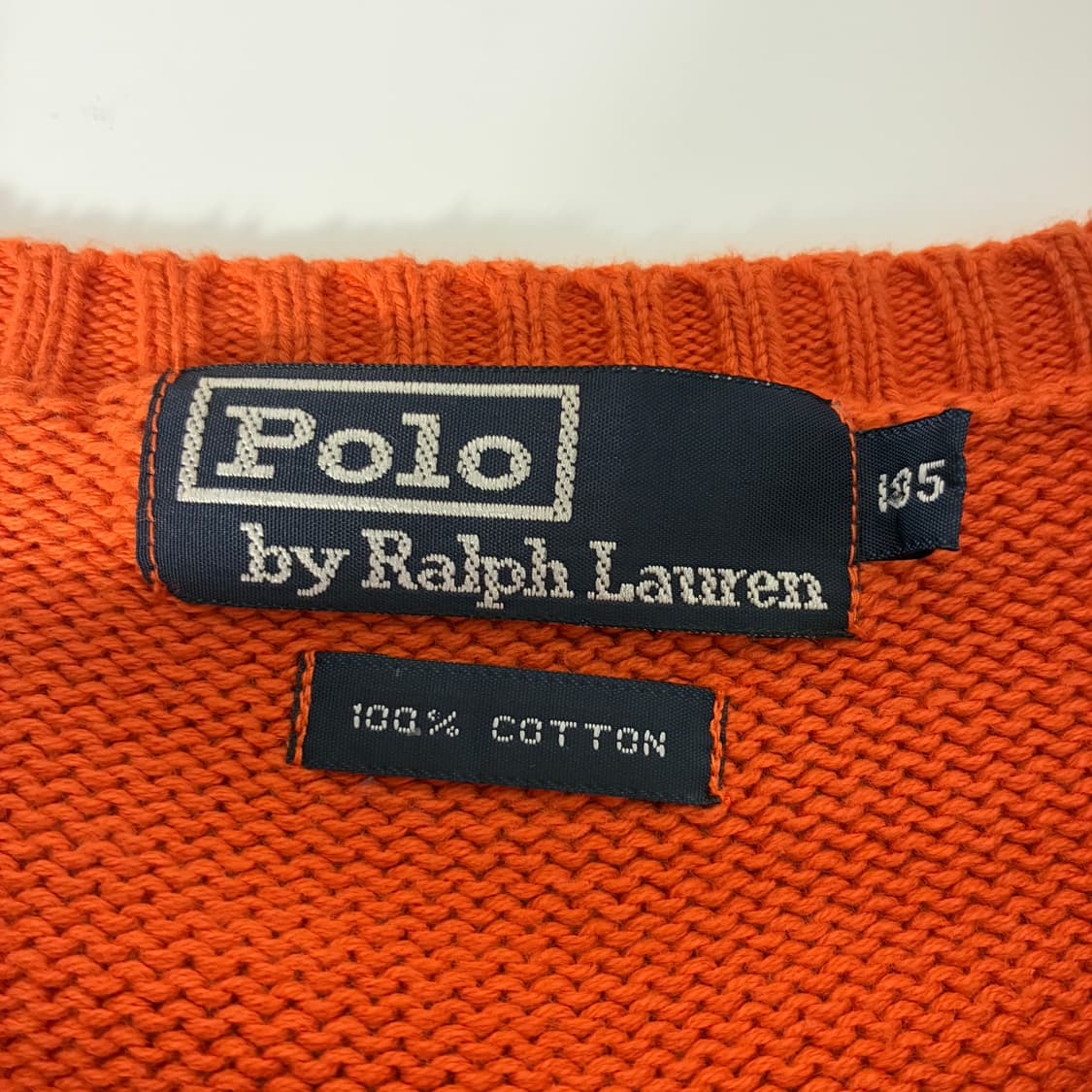  Polo  폴로 랄프로렌 자수 코튼 오렌지 니트 스웨터 상품이미지5