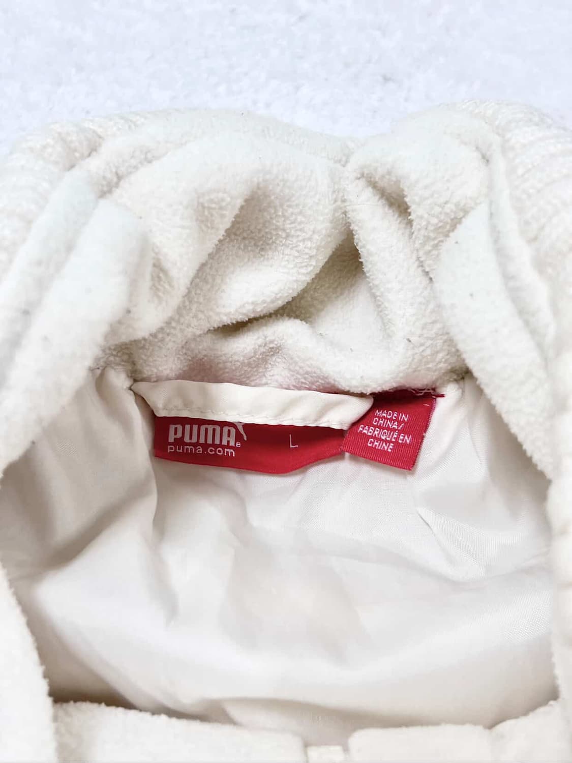 퓨마 핑크자수 크림패딩 상품이미지8