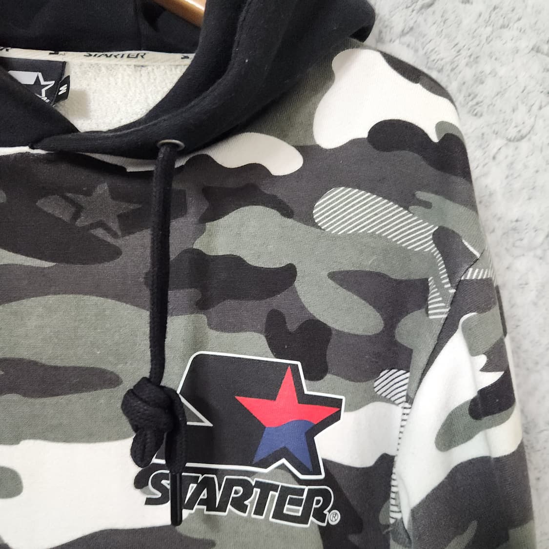 H400 [100] 스타터 카모 만국기 후드 티셔츠 상품이미지2