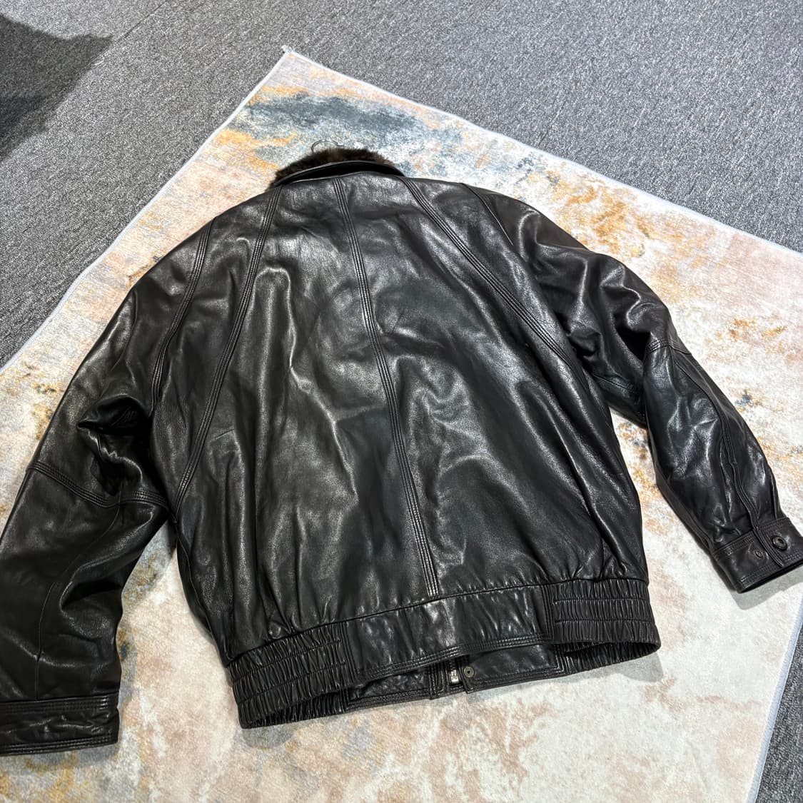 빈티지 밍크퍼 양가죽 레더 자켓 상품이미지8