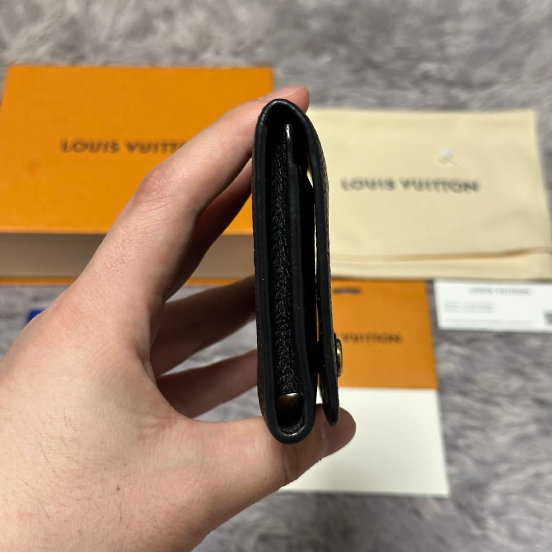 [풀구성] 루이비통 앙프렝뜨 카드지갑 블랙 상품이미지5