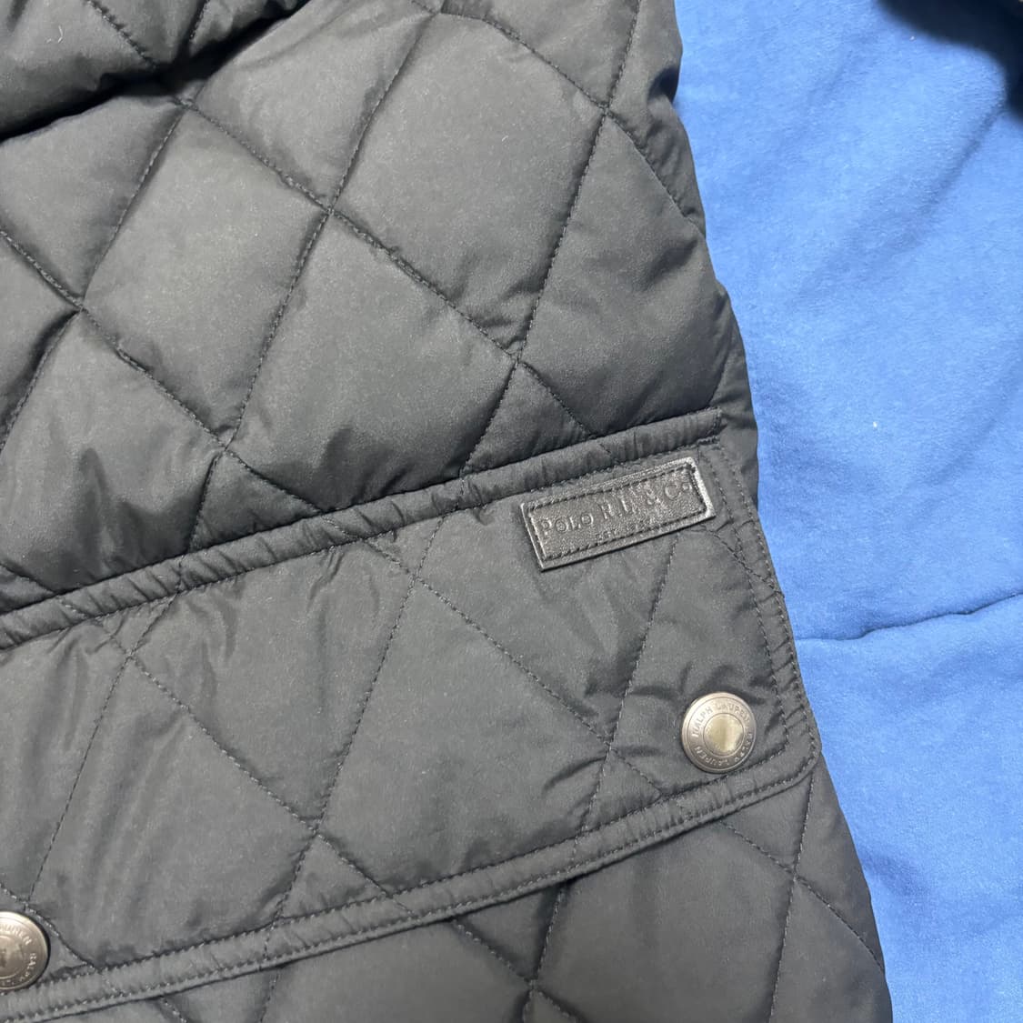 [L] 폴로 랄프로렌 퀼팅 바이커 자켓 블랙 상품이미지3