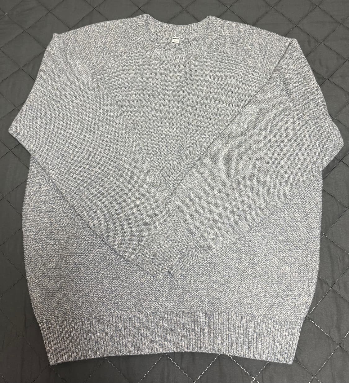 [XL] 유니클로 워셔블 3D 니트 크루넥 스웨터 블랙/블루 상품이미지2