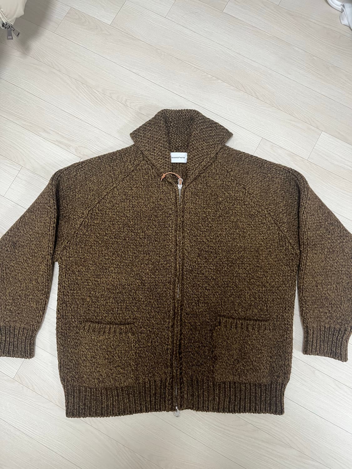 에스피오나지 코위찬 브라운 헤비가디건 L사이즈 상품이미지1