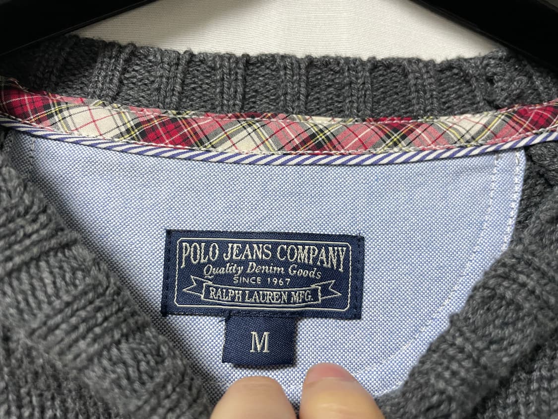 폴로진스 남녀공용 엠블럼 코튼 캐시미어 니트 _ 차콜 M 상품이미지8