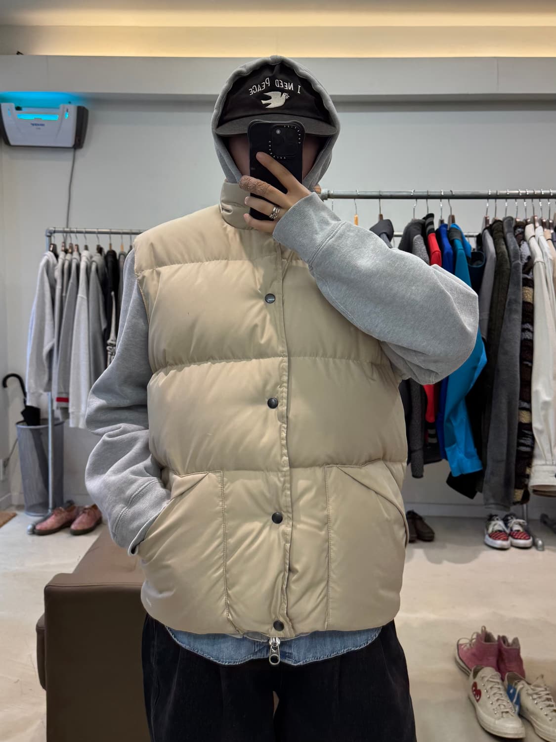 00s 스투시 컬러블록 다운 베스트 상품이미지7