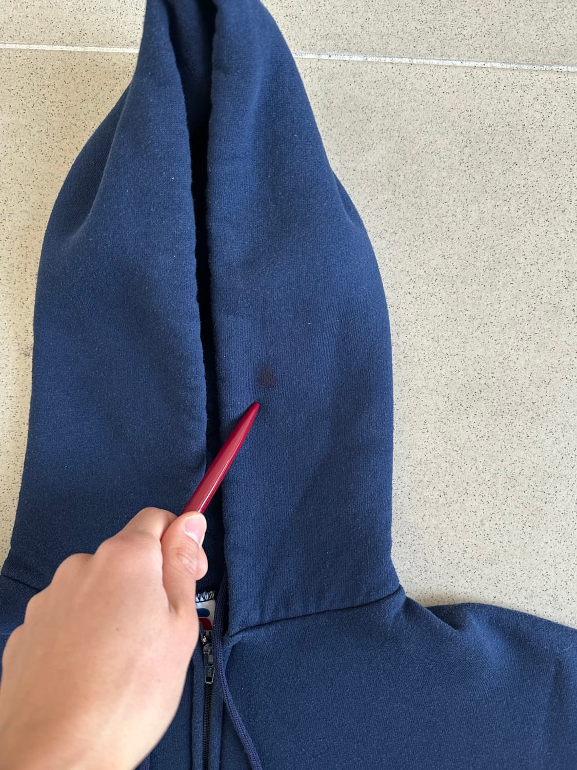 90s 빈티지 러셀 후드집업 네이비 L USA 상품이미지7