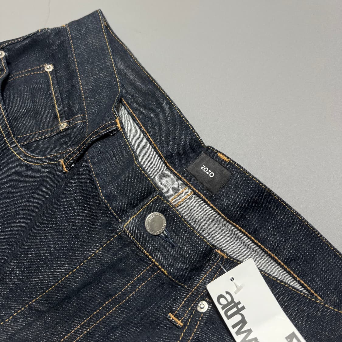 ZOZO 인디고블루컬러 코튼 루즈 스트레이트 데님 팬츠 상품이미지3