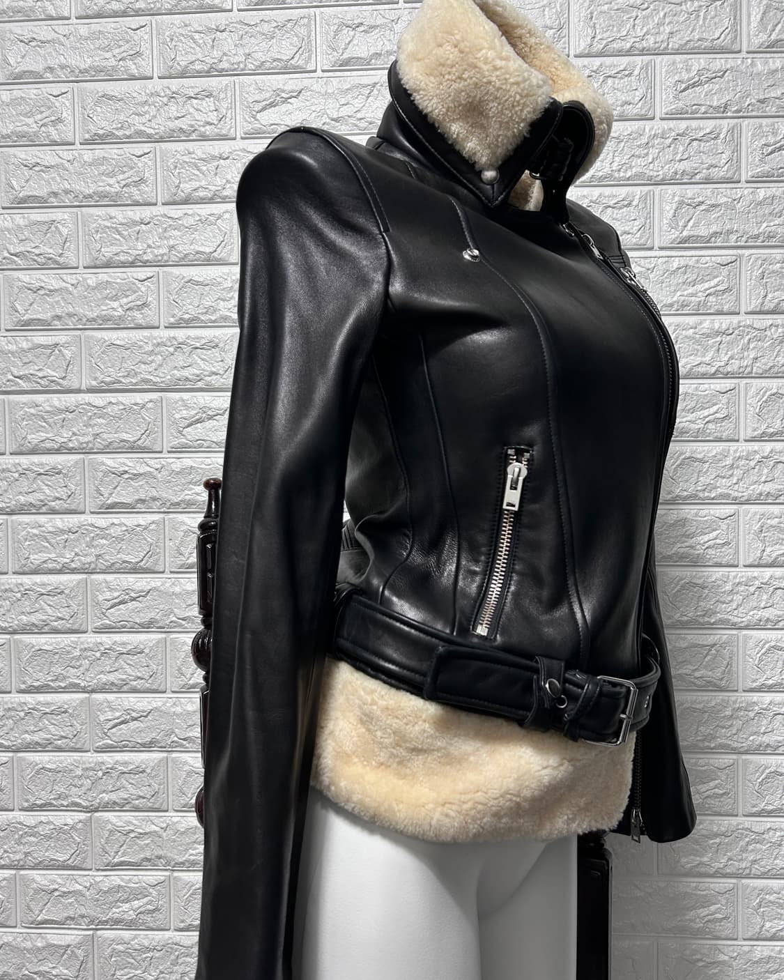 15fw iro 램스킨 시어링 바이커 자켓 상품이미지4