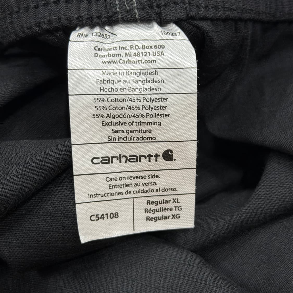 칼하트 빈티지 유틸리티 카고 포켓 팬츠 바지 블랙 XL 상품이미지3