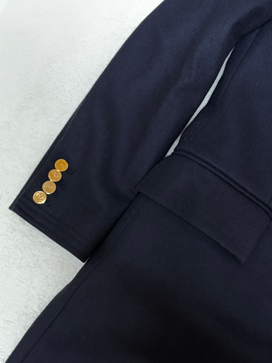 (새거급) 톰브라운 여성 캐시미어 금장 코트 38 상품이미지4