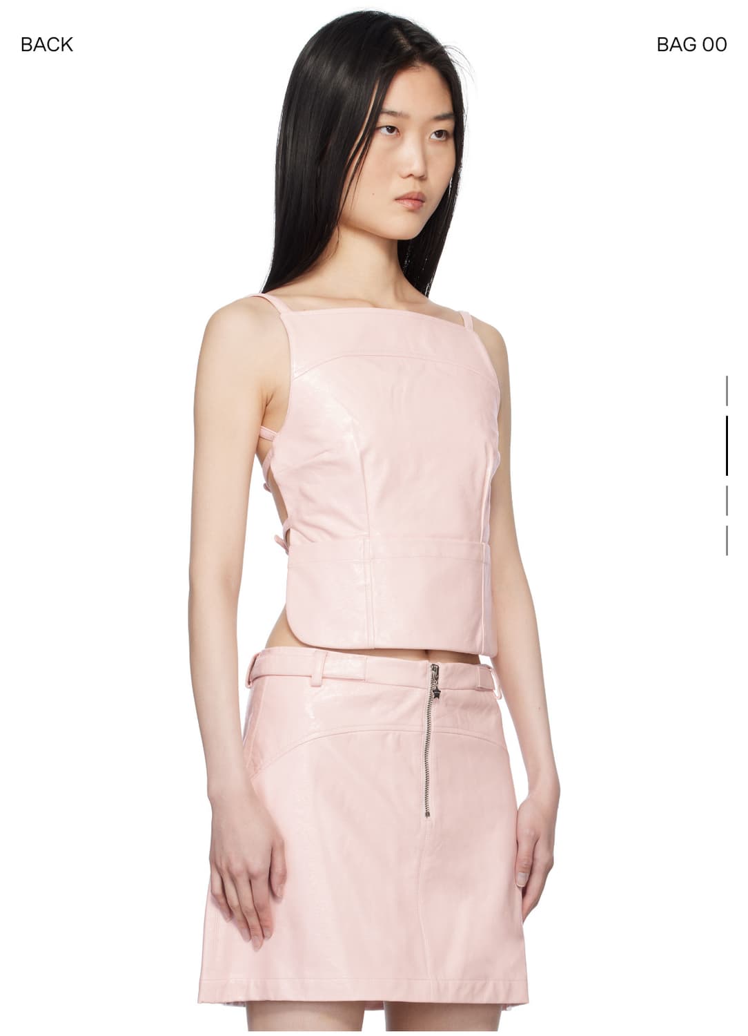 샌디리앙 핑크 레더 셋업 완전 새상품 상품이미지2