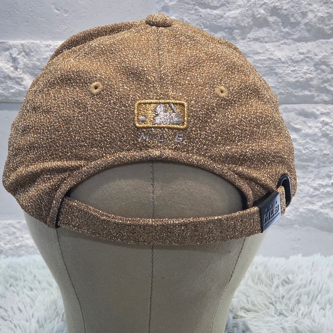 L7-8:MLB 뉴욕양키스 골드글리터 캡주니어(53-55cm)-머리작은분 상품이미지5