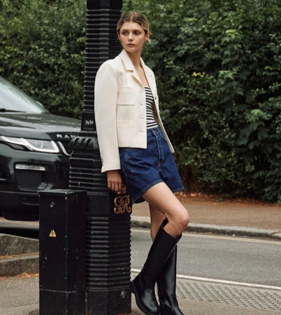 프론트로우 트위드 크롭자켓 상품이미지2