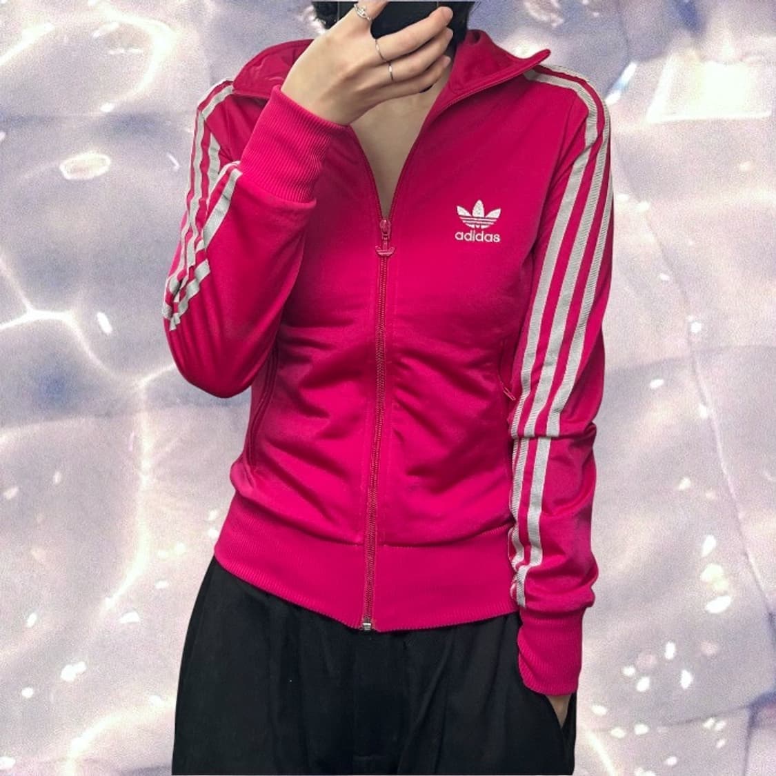 아디다스 파이어버드 빅로고 져지 핑크 실버 핫핑크 85  상품이미지1