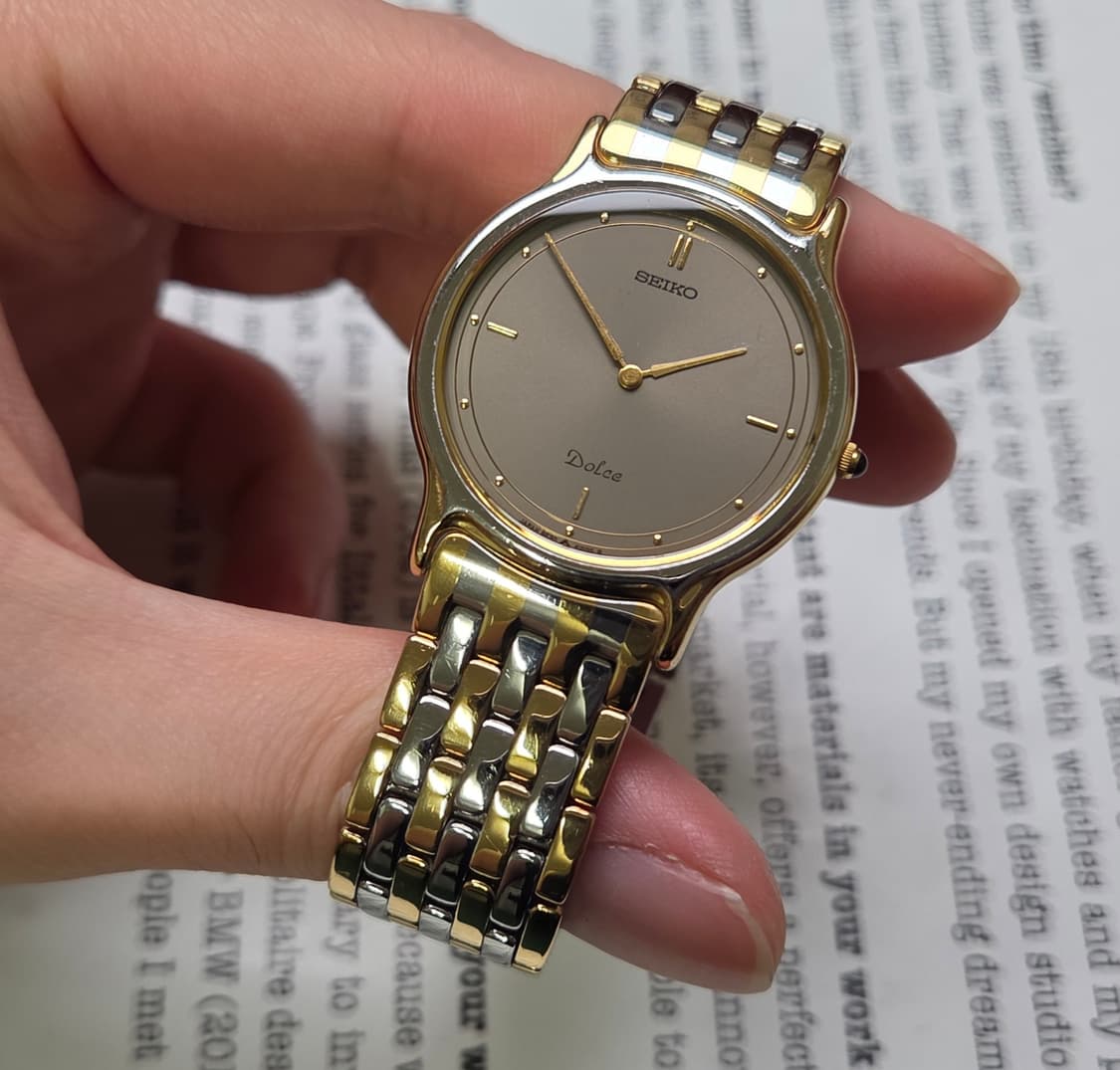 빈티지 세이코 돌체 순정 그레이다이얼 슬림쿼츠 브레이슬릿 ver. 상품이미지4