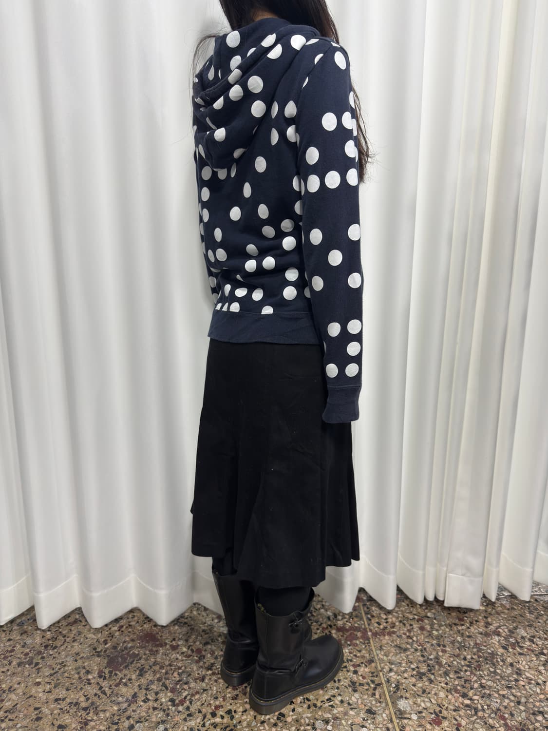 dot hood twoway zipup 상품이미지4