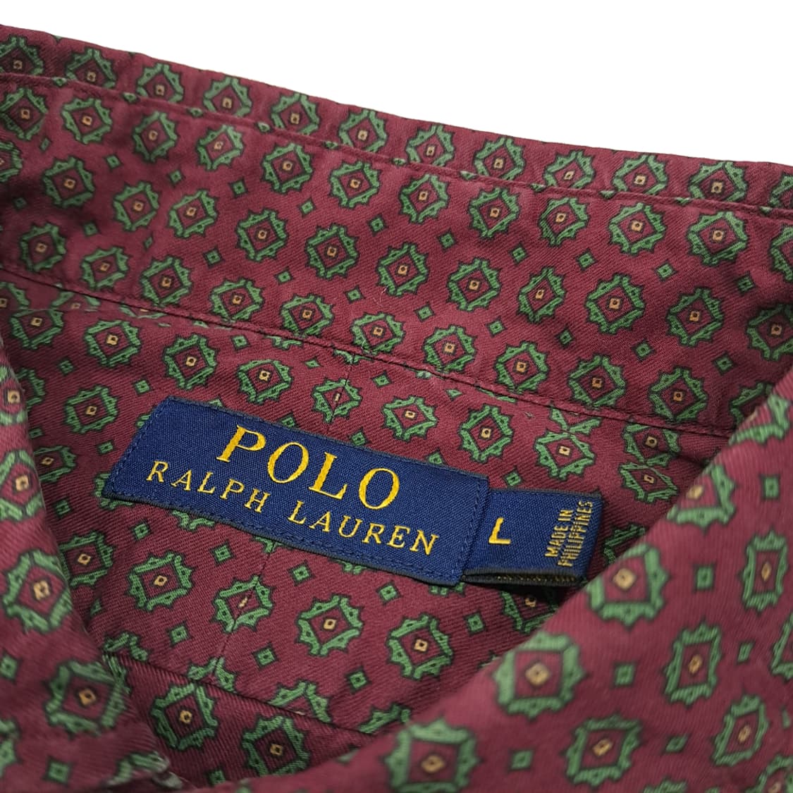 CK131 L 폴로 90s 메달리온 버건디 셔츠 남방 상품이미지3