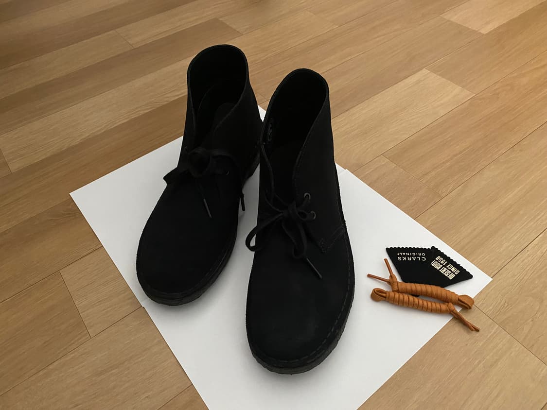 클락스 데저트 부츠 블랙 스웨이드 uk 7.5 상품이미지1