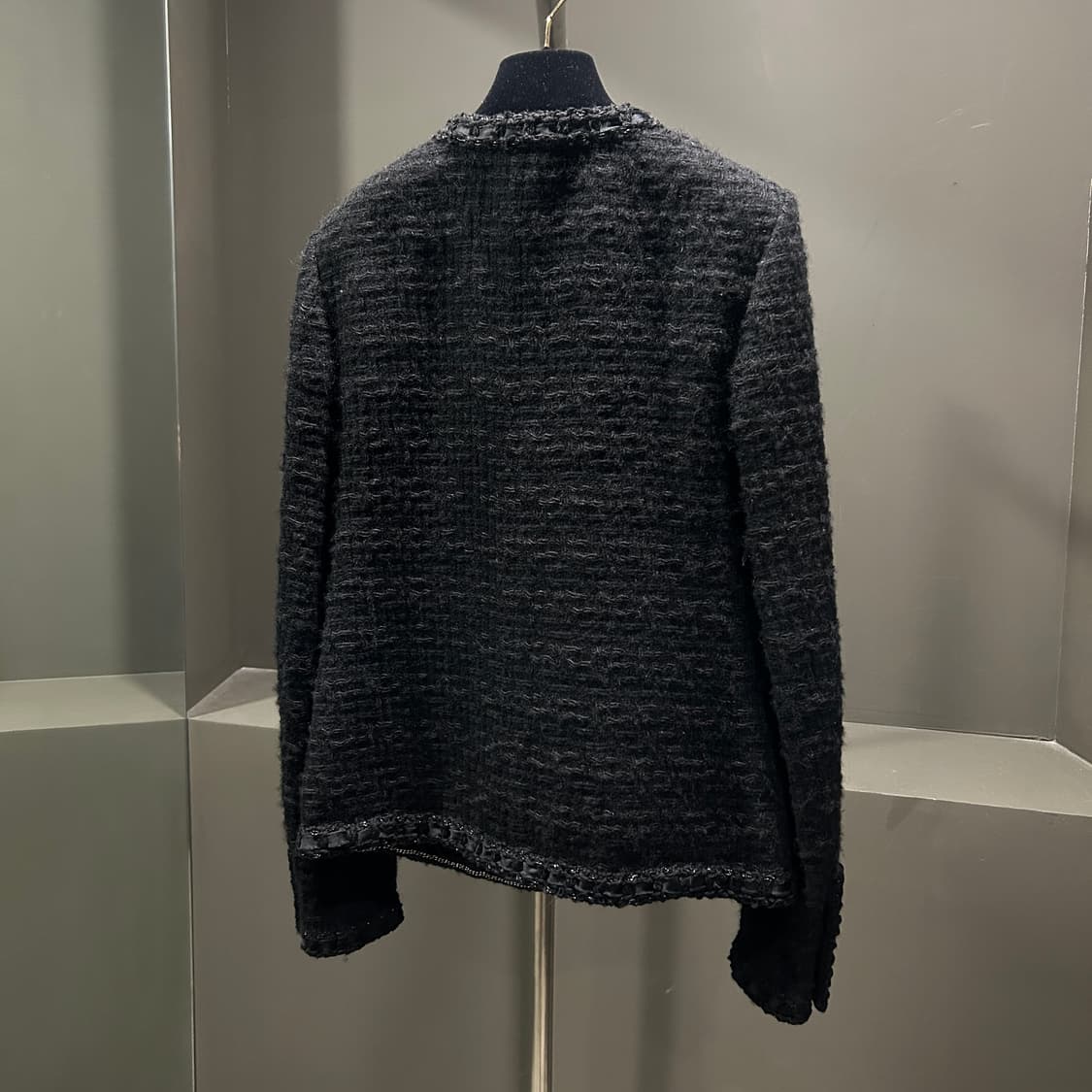 샤넬 브레이드 블랙 트위드 자켓 상품이미지6