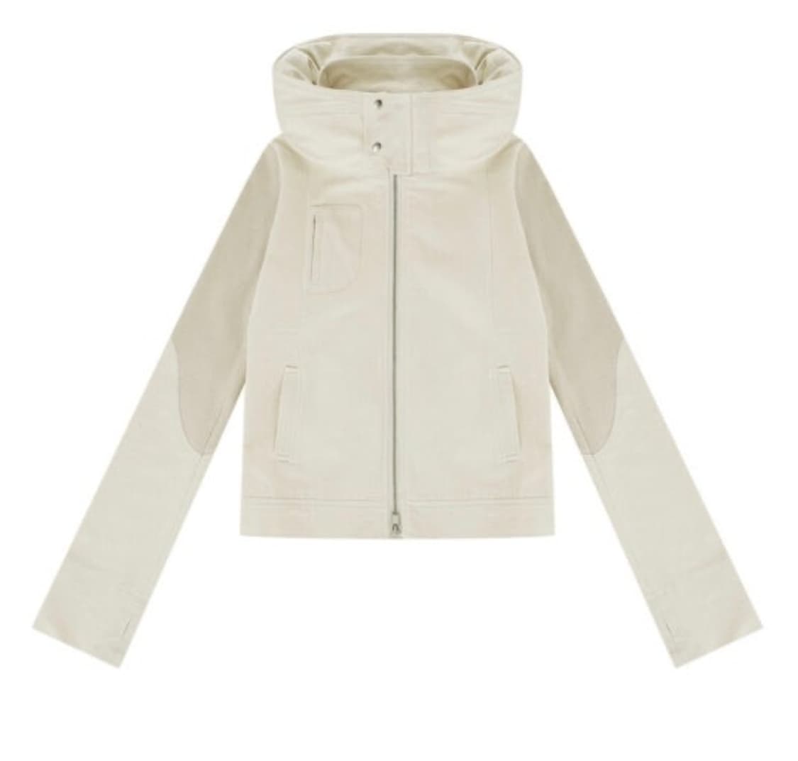 카시코 우먼 니트 패널 후드 자켓 아이보리 상품이미지3