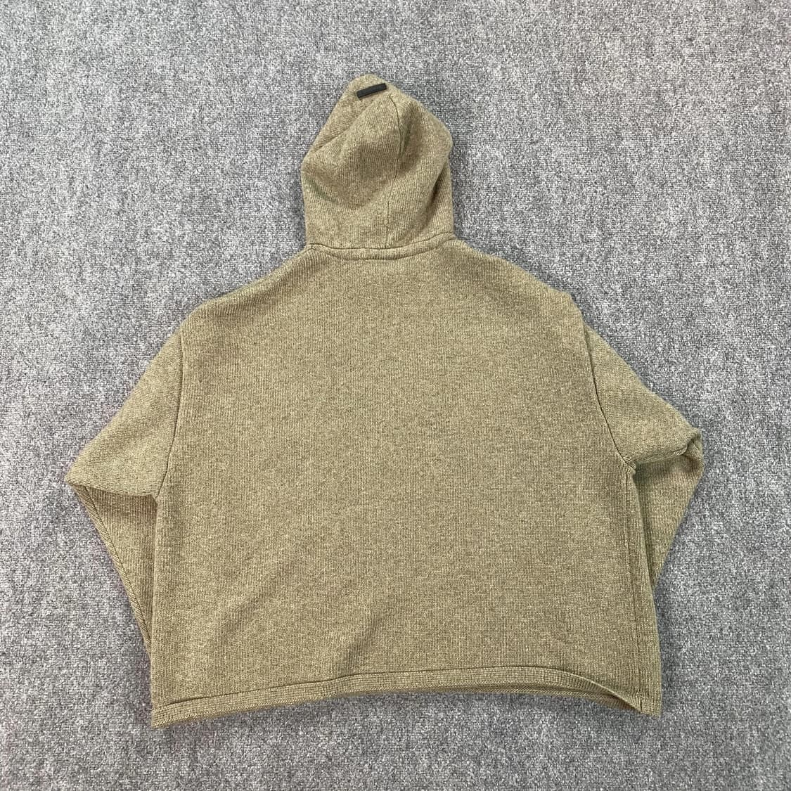 25 FW 피어오브갓 에센셜 아크릴 울 블렌드 니트 후드티 헤더그레이 상품이미지5