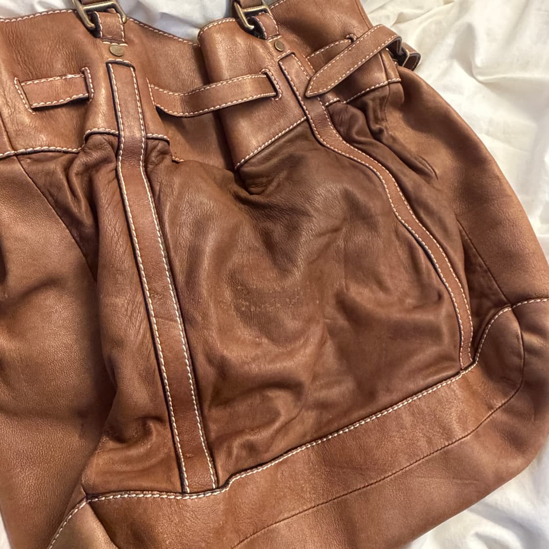 Burberry 빈티지 버버리 램스킨 토트백 상품이미지9