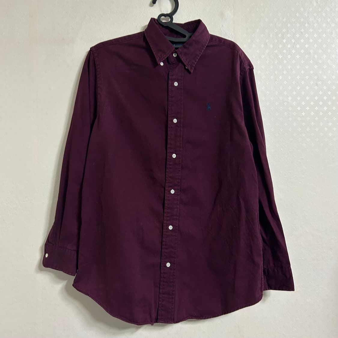 폴로 랄프로렌 솔리드 셔츠 버건디 S   상품이미지3