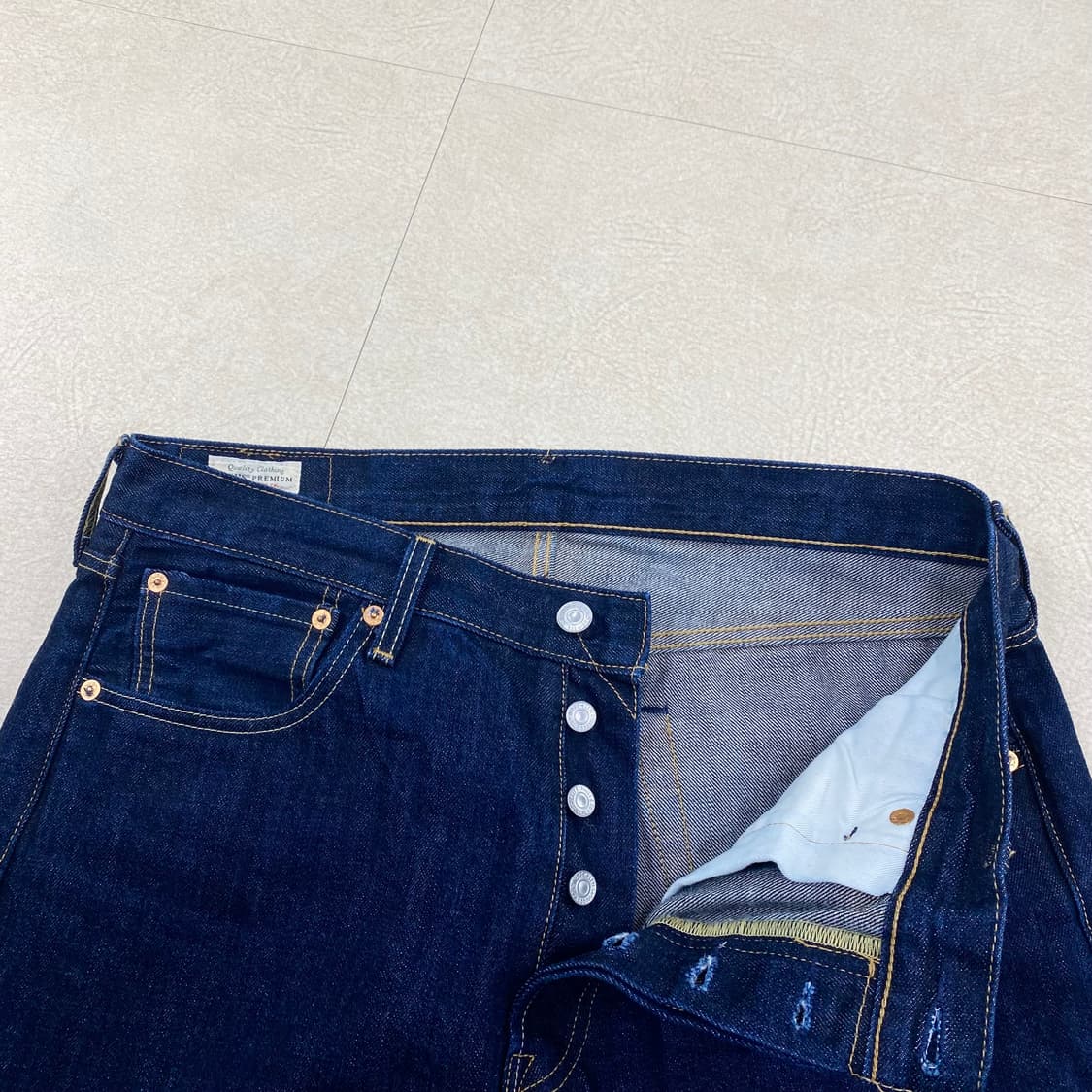 리바이스 프리미엄 빅E 501 진청 데님 진(34) 상품이미지4