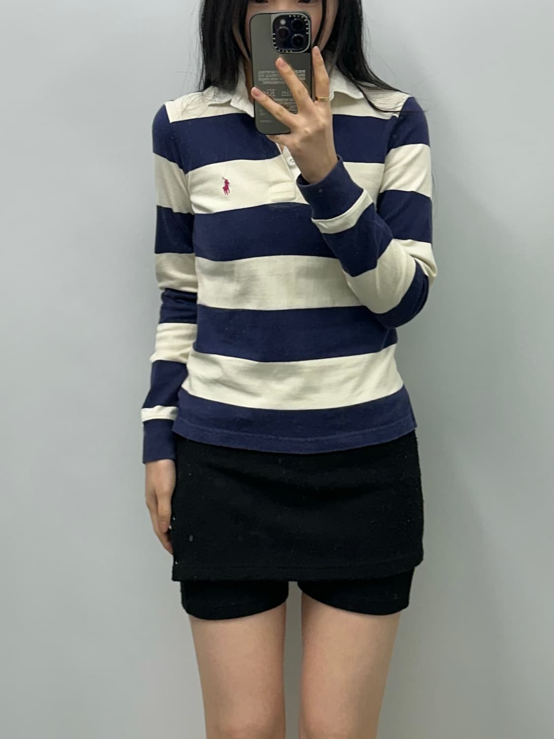 폴로 랄프로렌 스트라이프 럭비 카라 티셔츠  상품이미지1