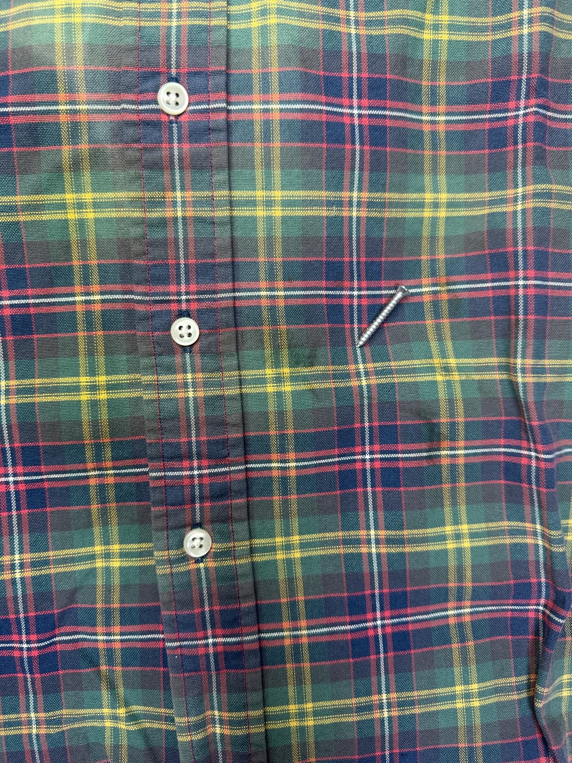 빈티지 폴로 랄프로렌 페이딩 체크셔츠 L 상품이미지4