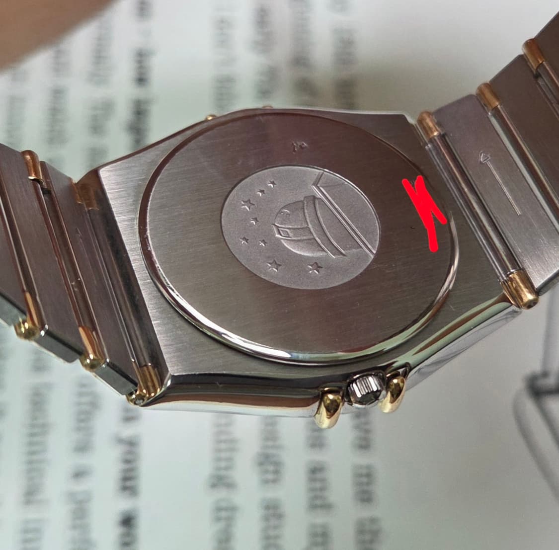 빈티지 오메가 컨스틸레이션 샴골판 골드콤비 하프바 쿼츠 남성용  상품이미지8