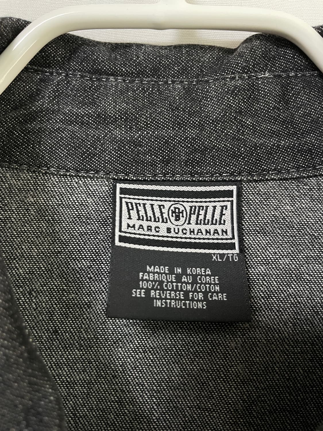 PELLE PELLE 펠레펠레 얇은 흑청 데님셔츠 L 상품이미지9