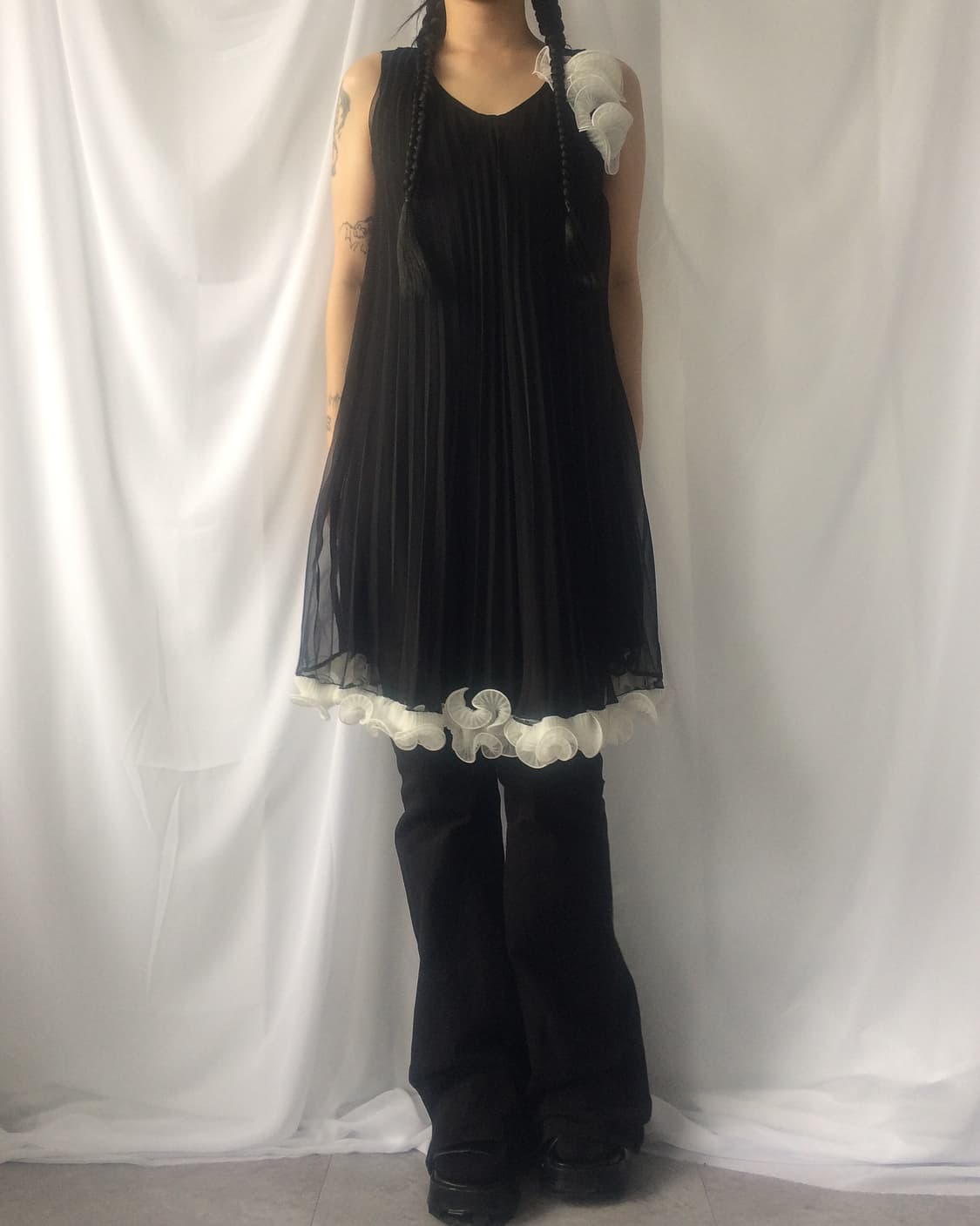 Corsage point sleeveless one piece 상품이미지7