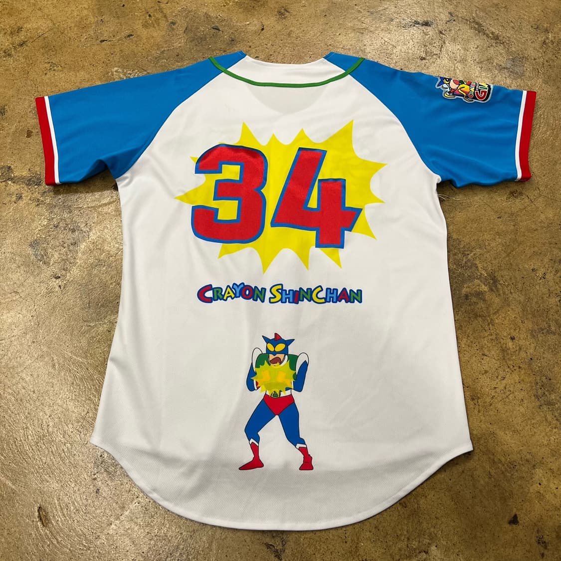 [ M ] 롯데자이언츠 34 짱구 액션가면 반팔 야구 유니폼 b19 상품이미지3