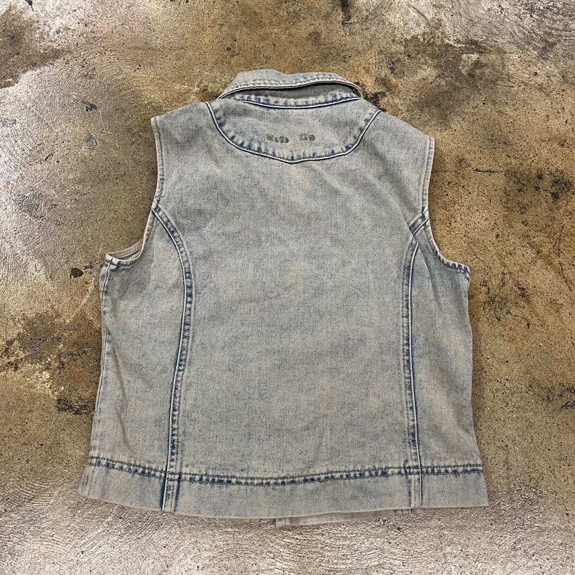 마뗑킴 청 데님 민소매 조끼 자켓  상품이미지3