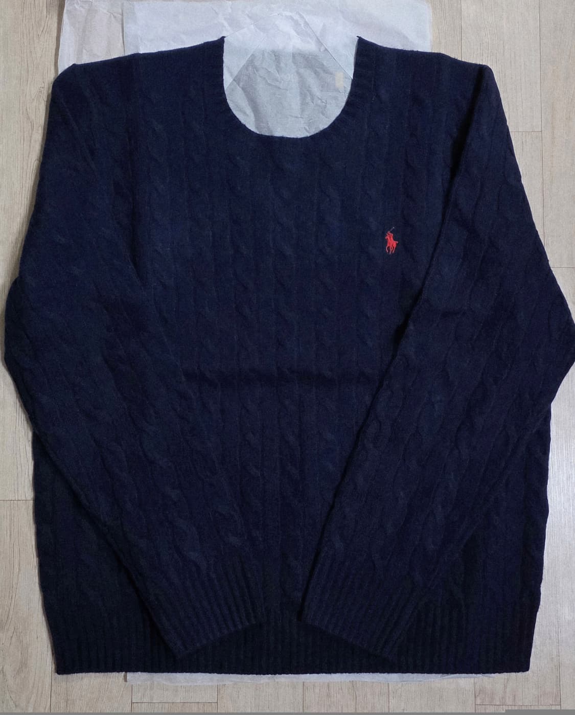 {백화점} 폴로 랄프로렌 울 캐시미어 케이블 니트 스웨터 [XL] 상품이미지2