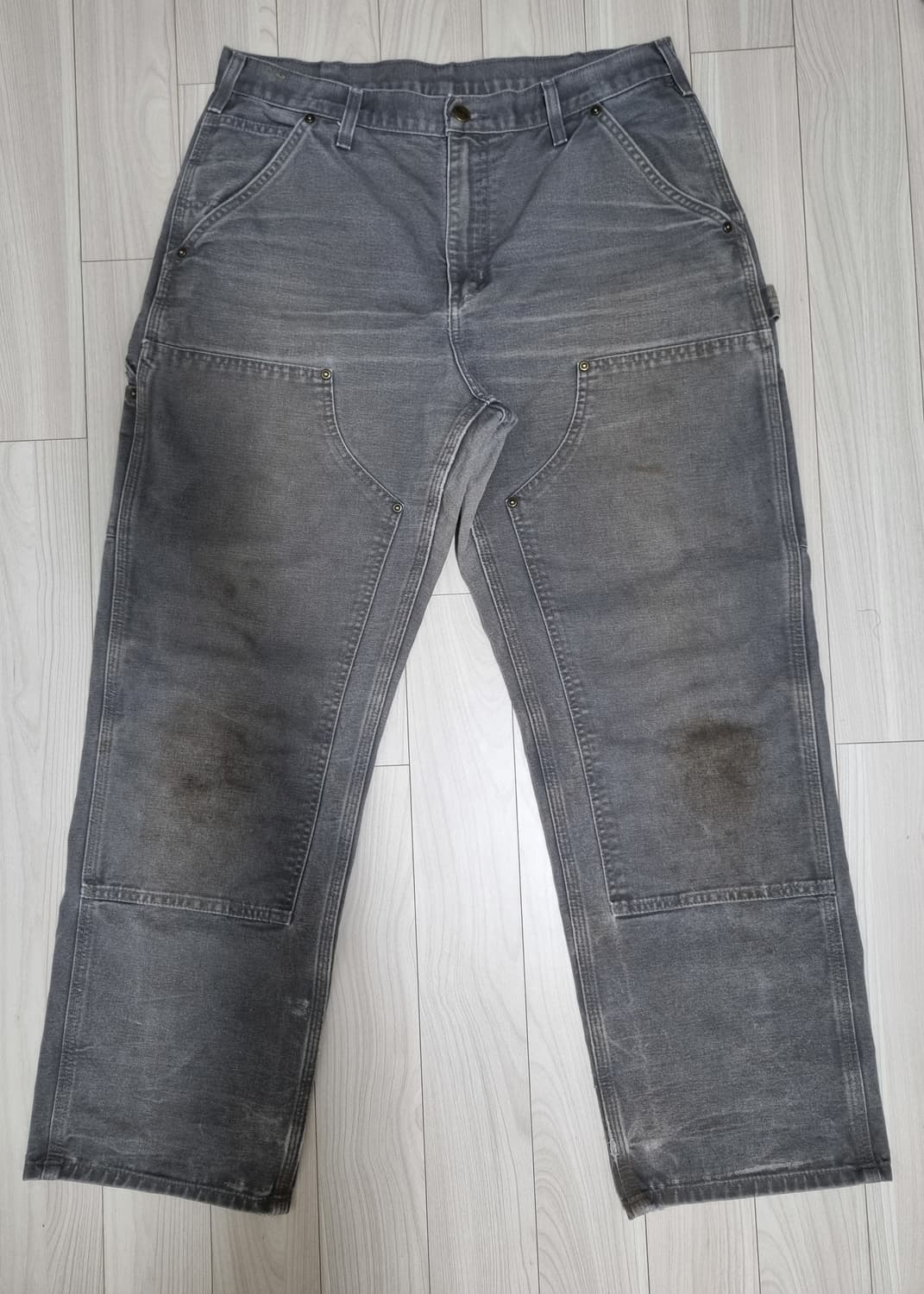 칼하트 더블니 카펜터 팬츠 B136 GVL 33X30 상품이미지2