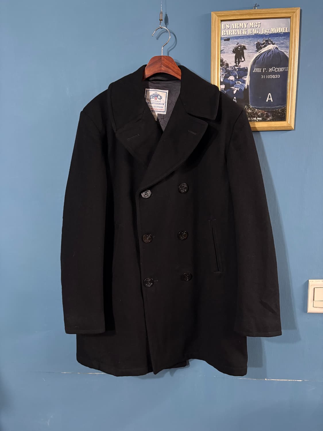 90's USN 6 Button Pea overcoat. 상품이미지1