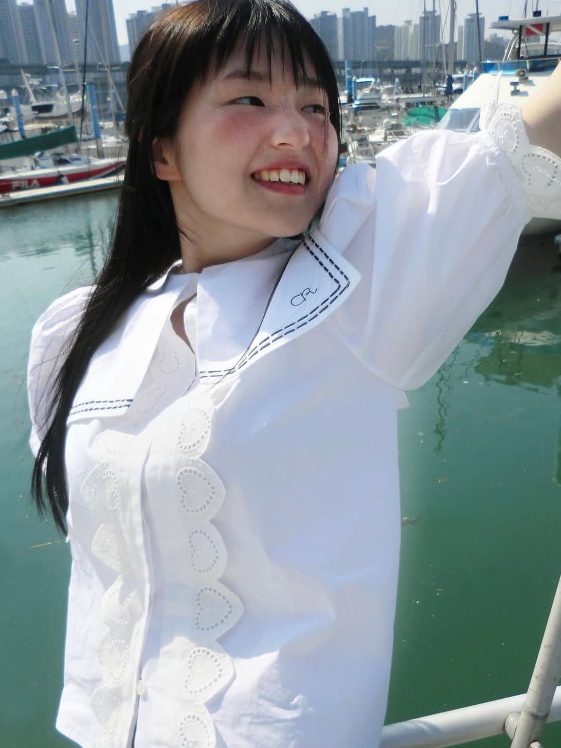 크로쉐안트 세일러 블라우스 판매힙니다 상품이미지2