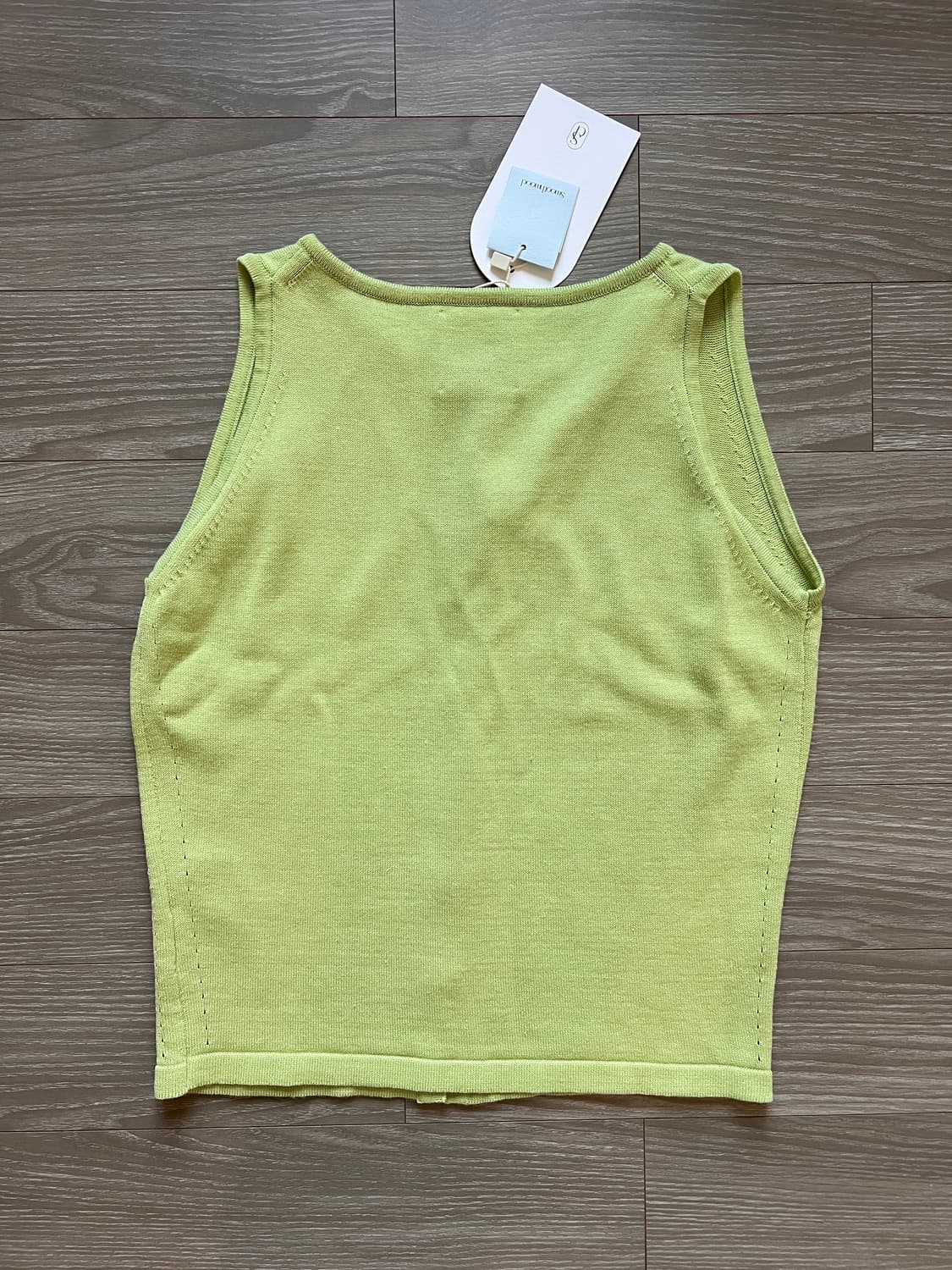 새상품 스무드무드 니트탑 슬리브리스 라임 Proust Knit Top 상품이미지3