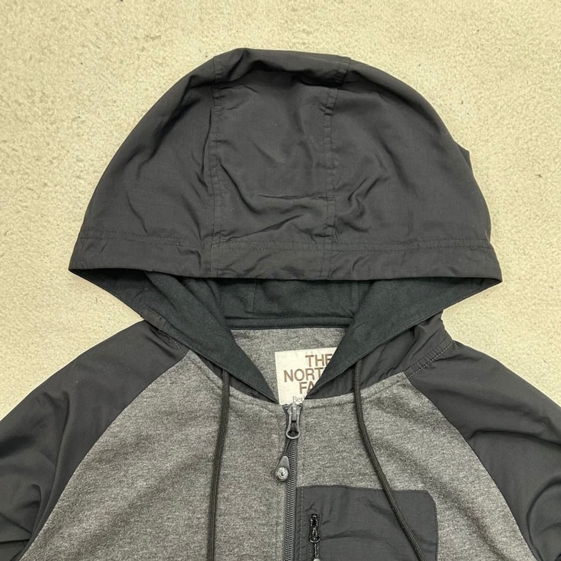 노스페이스 그레이/블랙 컬러 배색 후드집업 L 상품이미지4