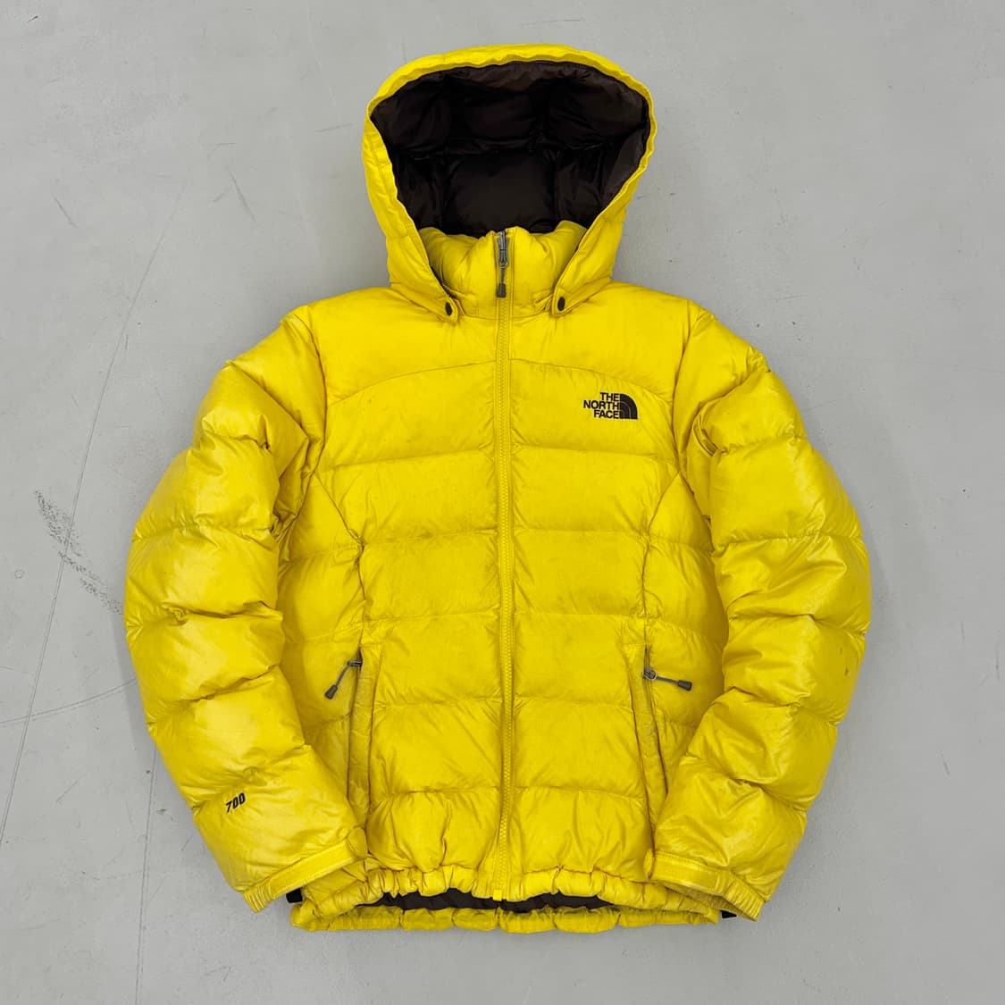 노스페이스 700 눕시 구스다운 경량 패딩 옐로우 상품이미지2