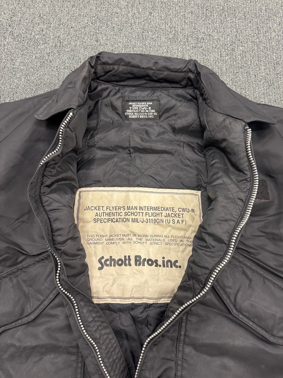 SCHOTT 빈티지 MA-1 블랙 항공점퍼 상품이미지4