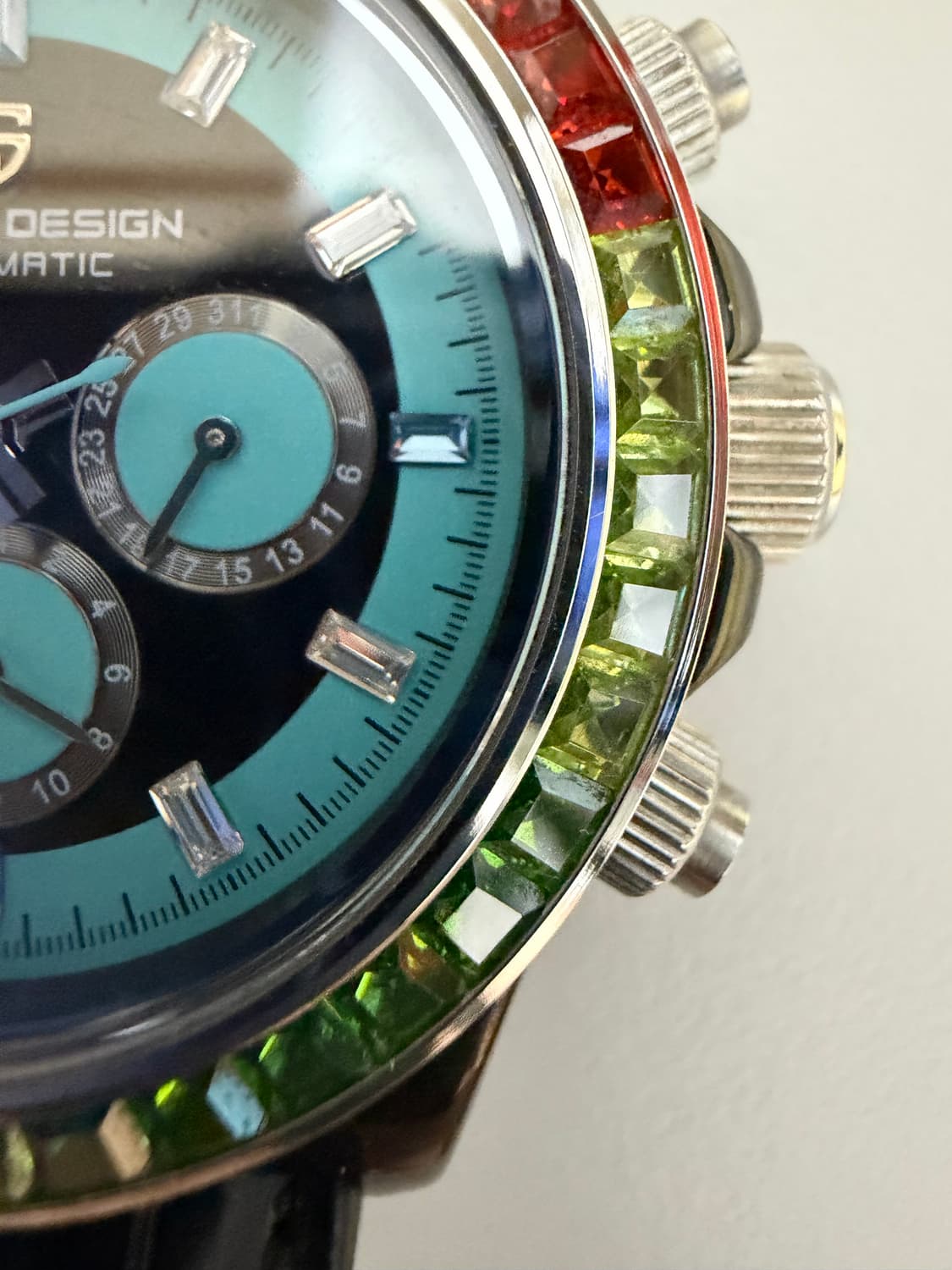 파가니 디자인 티파니컬러 레인보우 베젤 오토매틱 상품이미지5