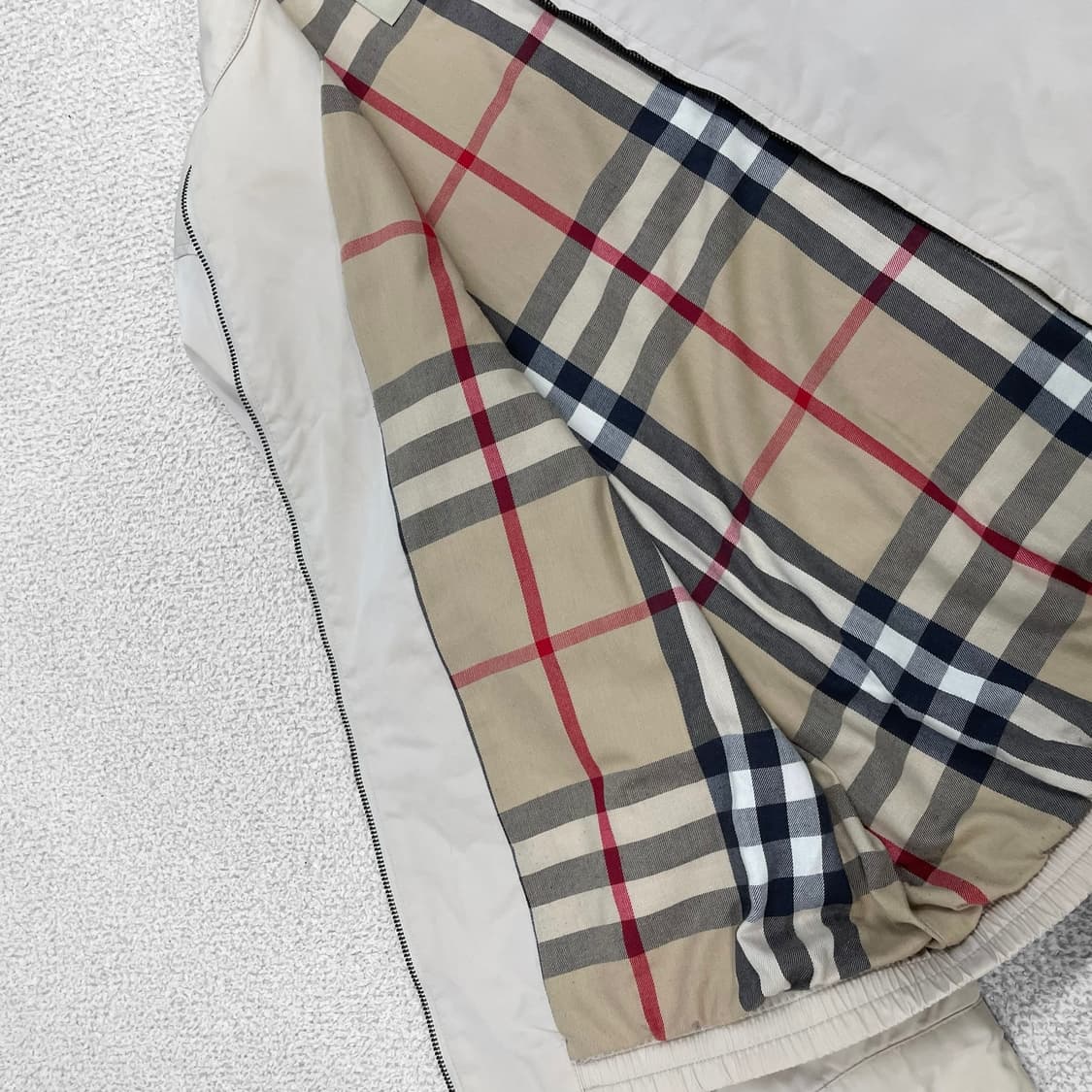 버버리 Burberry 기마 자수 로고 블루종 자켓 베이지 상품이미지7